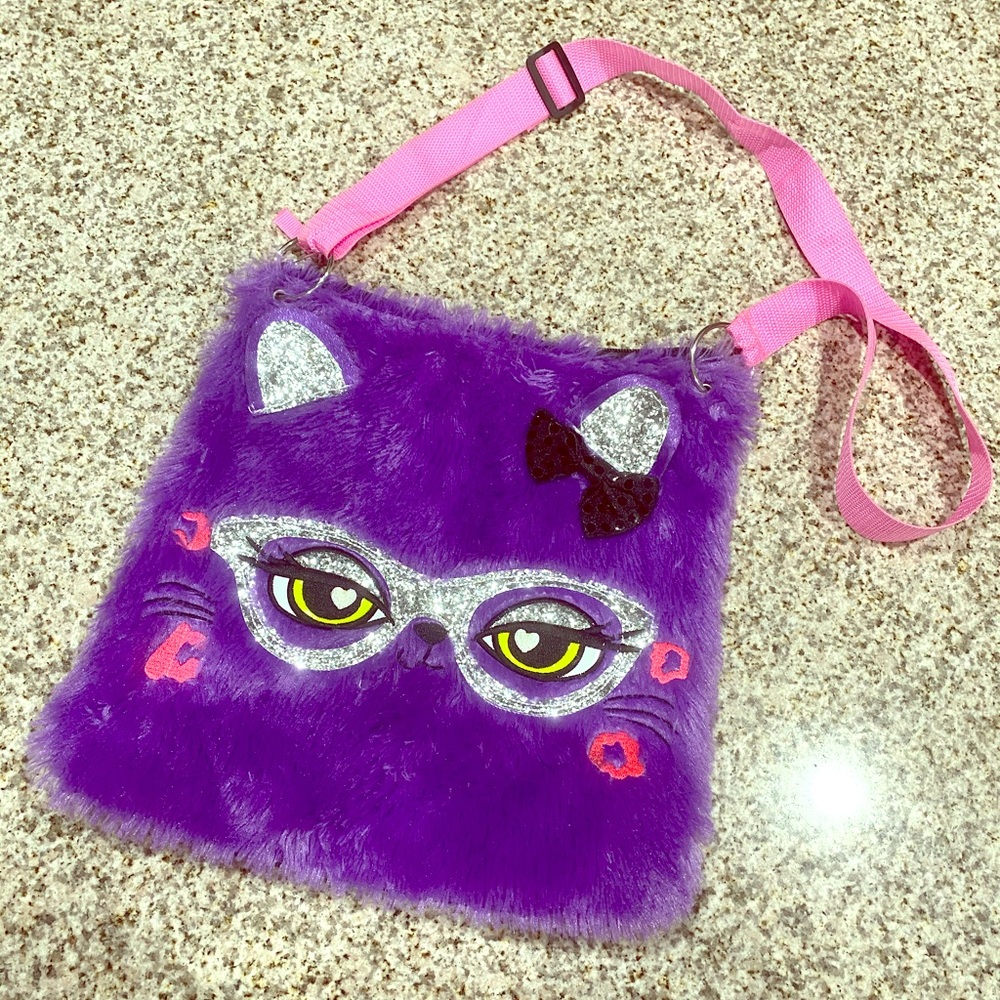 Furry Sparkly Eyeglasses Handbag